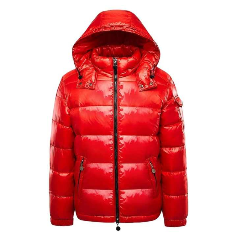 Men’s Hooded Shiny Puffer Jacket | Quilted Waterproof Winter