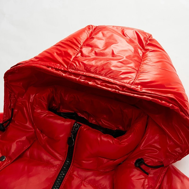 Men’s Hooded Shiny Puffer Jacket | Quilted Waterproof Winter