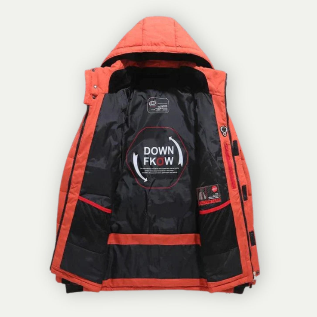 Men’s Warm Hooded Winter Jacket | Puffer Zip Up Insulated