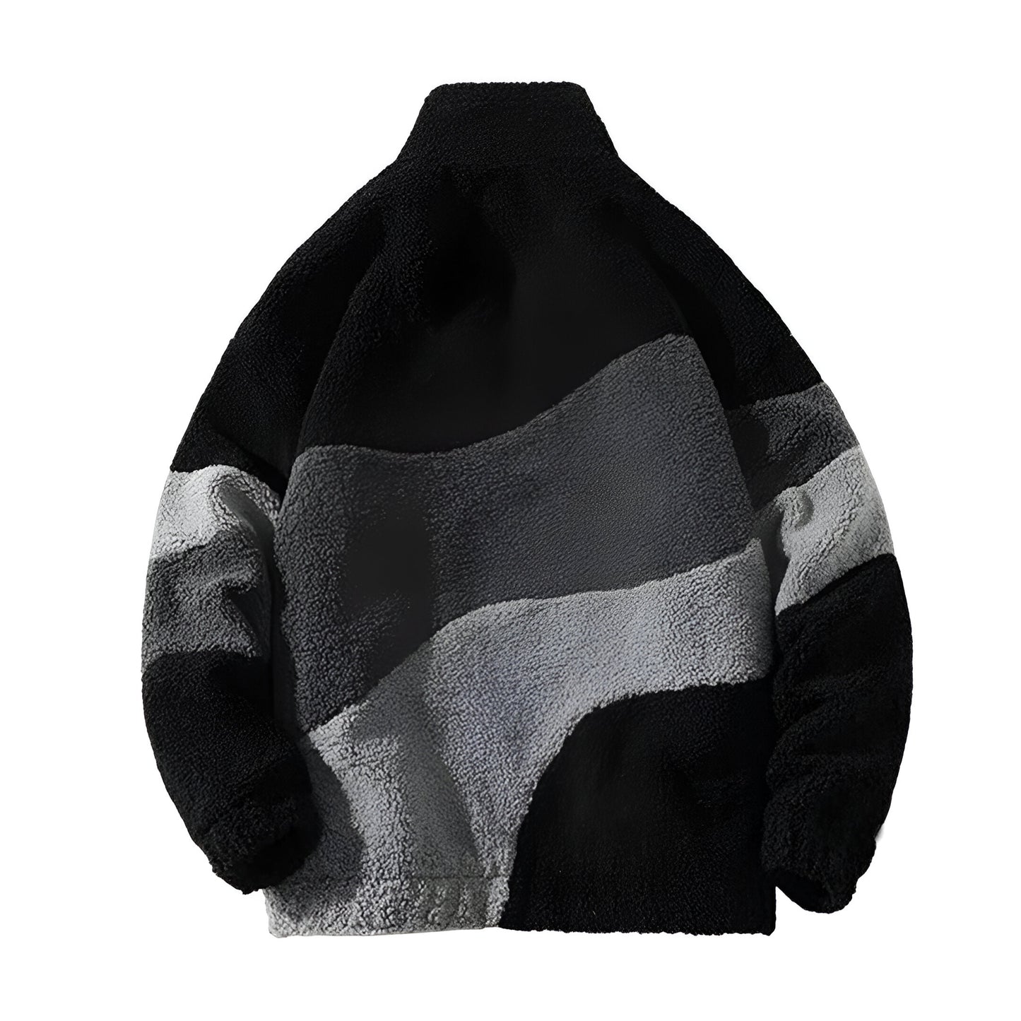 Men’s Oversized Fleece Jacket | Casual Sherpa Zip Up