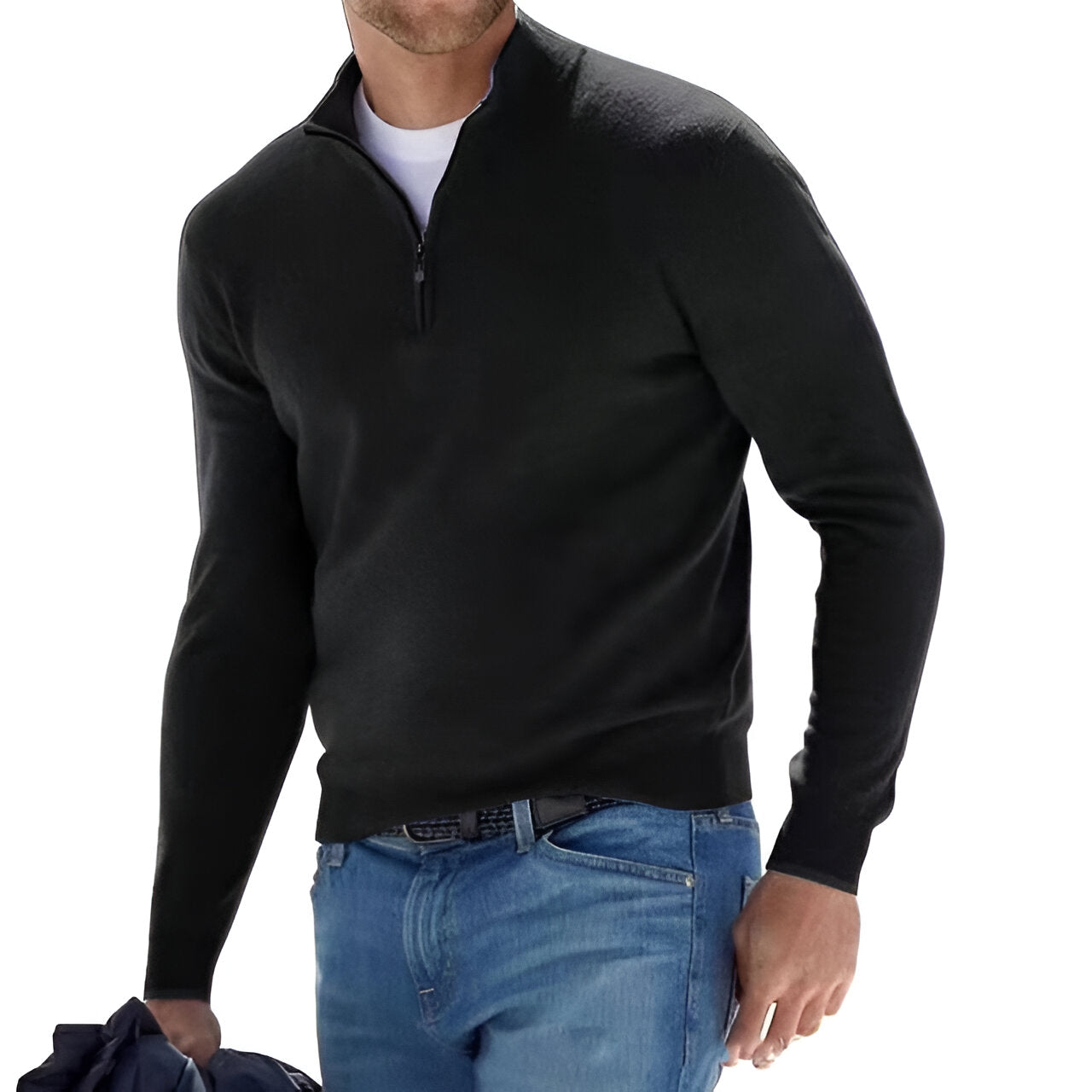 Men’s Smart Casual Half Zip Jumper | Long Sleeve Knitwear