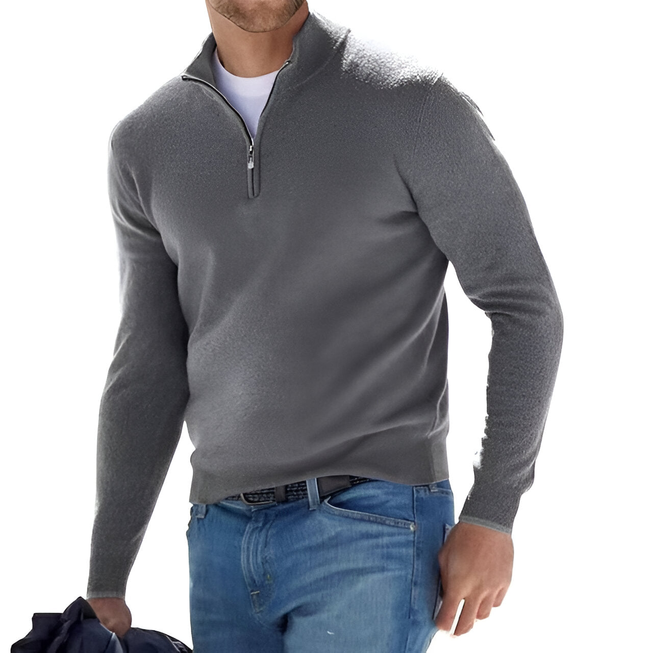 Men’s Smart Casual Half Zip Jumper | Long Sleeve Knitwear