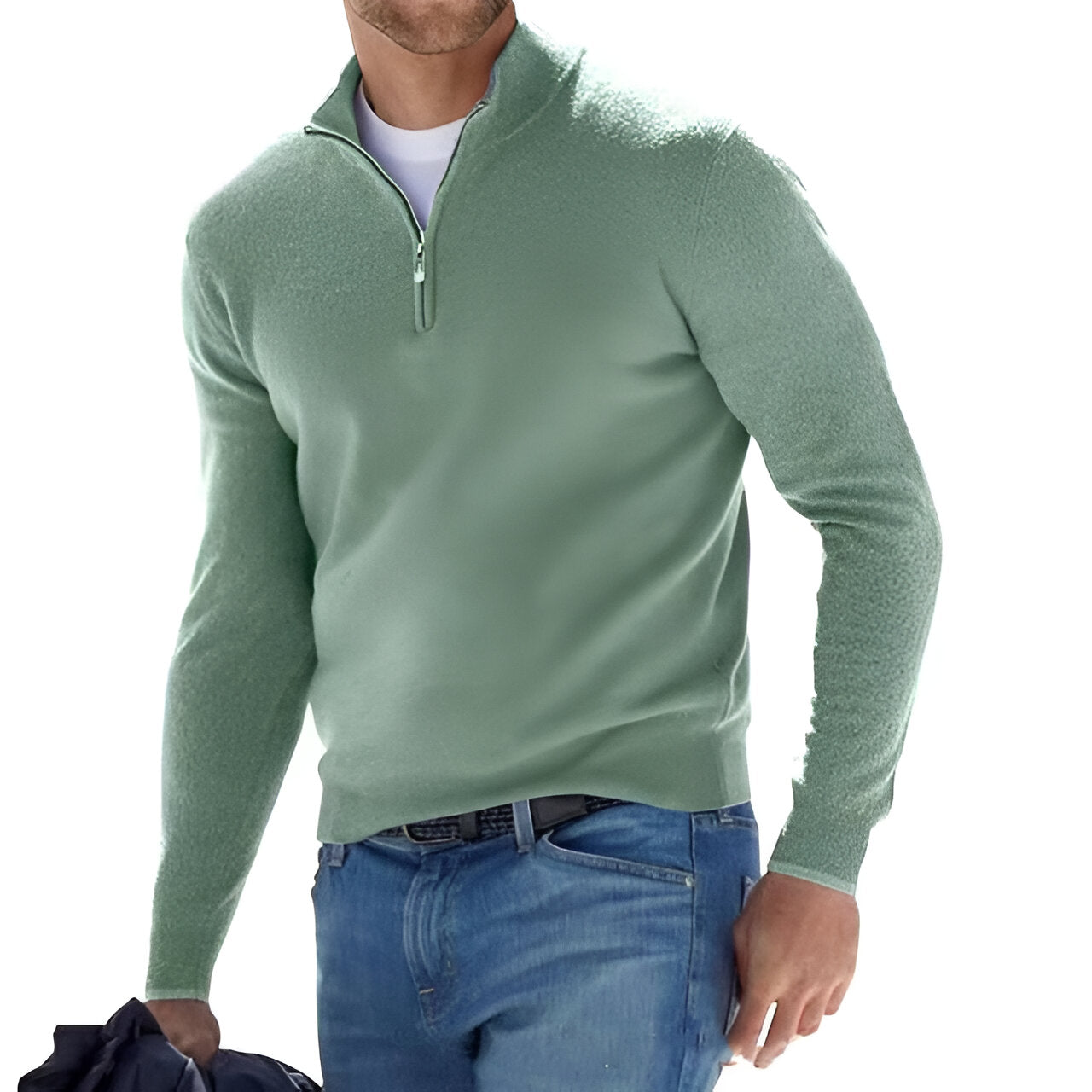 Men’s Smart Casual Half Zip Jumper | Long Sleeve Knitwear
