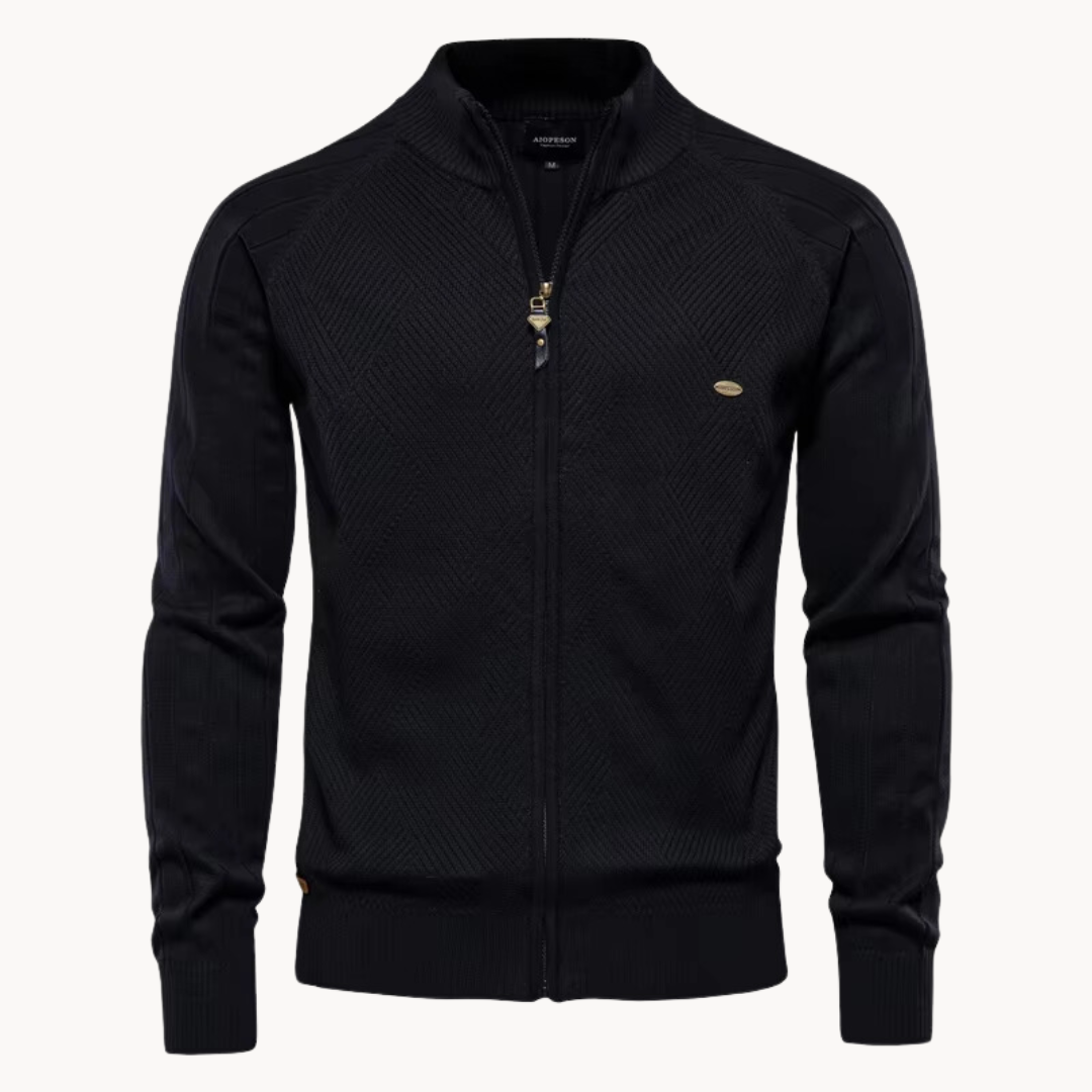 Men’s Knitted Zip Cardigan | Warm Casual Long Sleeve Jacket
