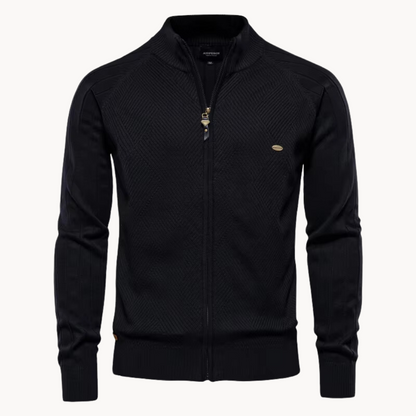 Men’s Knitted Zip Cardigan | Warm Casual Long Sleeve Jacket