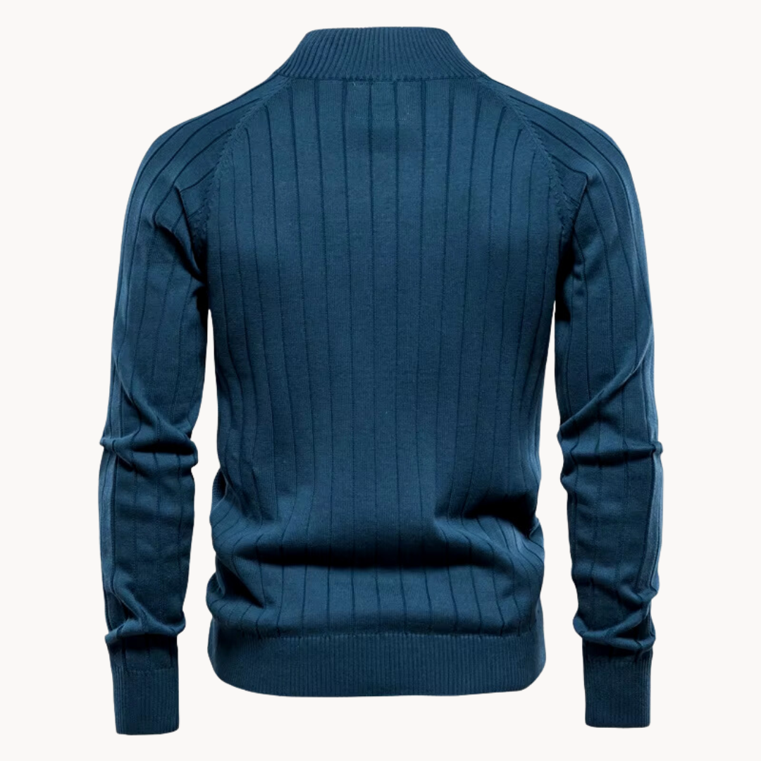 Men’s Knitted Zip Cardigan | Warm Casual Long Sleeve Jacket