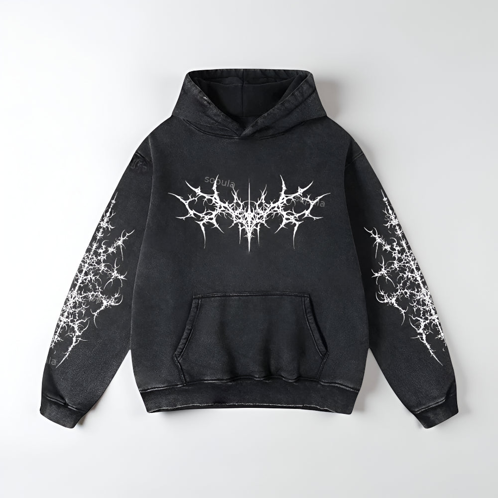 Men’s Oversized Graphic Hoodie – Long Sleeve Pullover