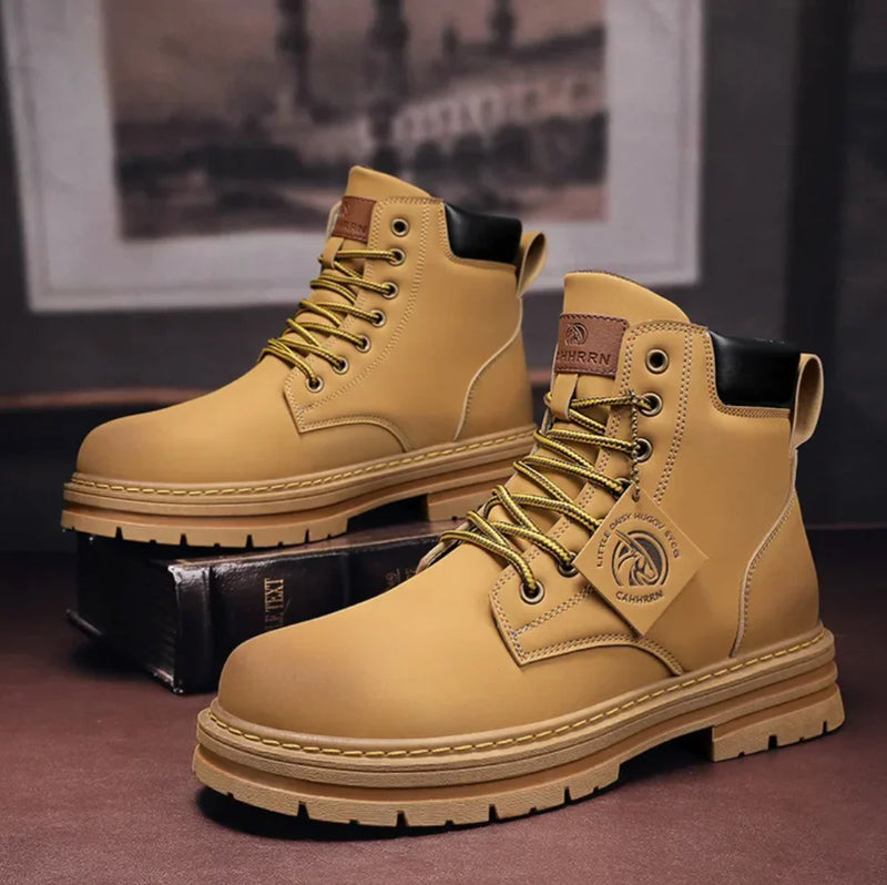 Waterproof Stylish Men's Lace-Up Boots - Image 1