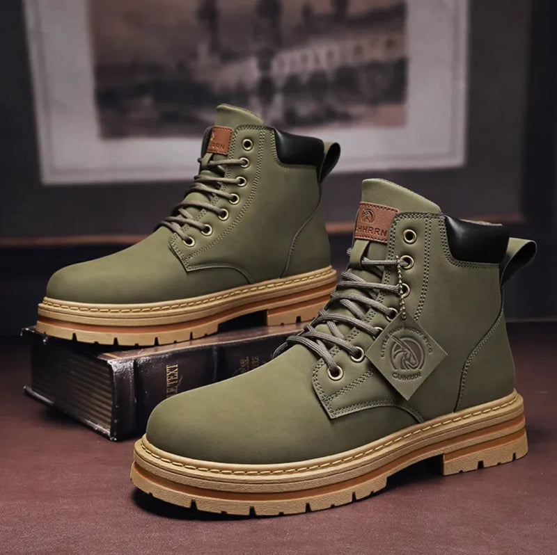 Waterproof Stylish Men's Lace-Up Boots - Image 4