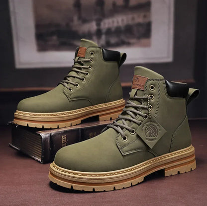 Waterproof Stylish Men's Lace-Up Boots - Image 4