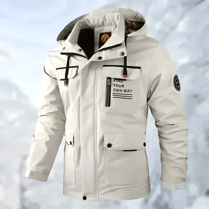 Men’s Warm Waterproof Winter Jacket | Hooded Padded Parka