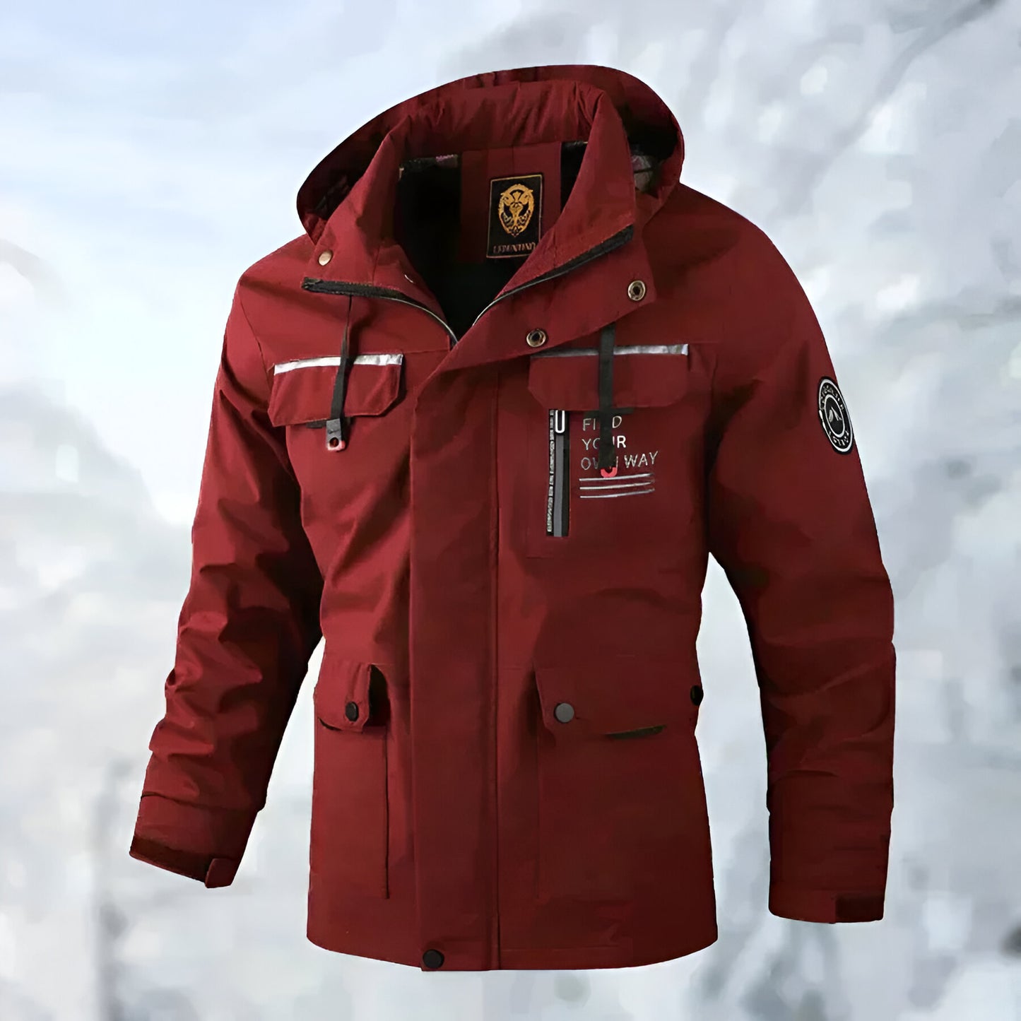 Men’s Warm Waterproof Winter Jacket | Hooded Padded Parka