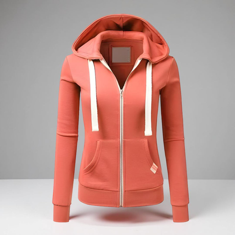 Women's Fleece Zip Up Hoodie – Long Sleeve Casual