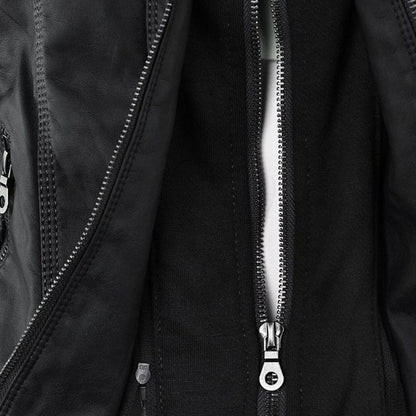 W&W - Damen Lederjacke mit Kapuze - Image 12